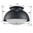 Black Glass Ceiling Light Flush Mount Fixture
